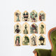 12 vintage fashion models Wall Decal