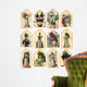 12 vintage fashion models Wall Decal