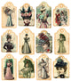 12 vintage fashion models Wall Decal