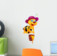 Bee cartoon with honey bucket Wall Decal