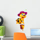 Bee cartoon with honey bucket Wall Decal