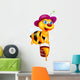 Bee cartoon with honey bucket Wall Decal