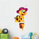 Bee cartoon with honey bucket Wall Decal