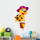 Bee cartoon with honey bucket Wall Decal