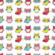 Owls Seamless Pattern Wall Decal