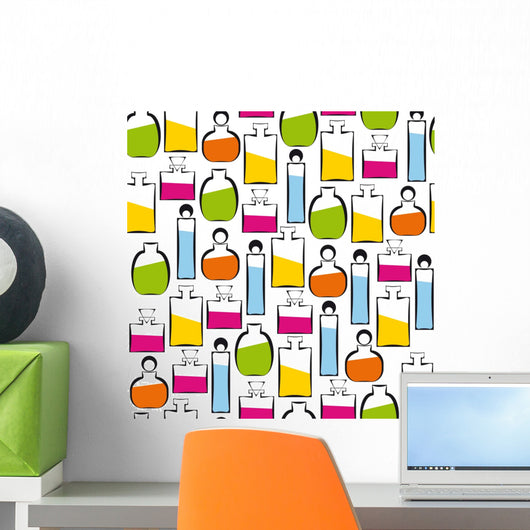 Seamless Perfumery Pattern Wall Decal