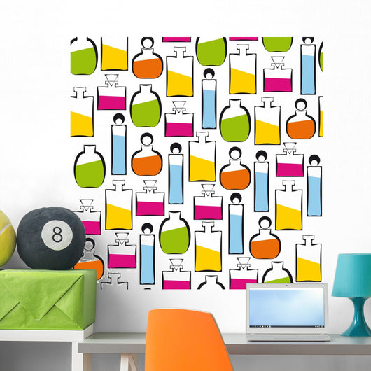 Seamless Perfumery Pattern Wall Decal