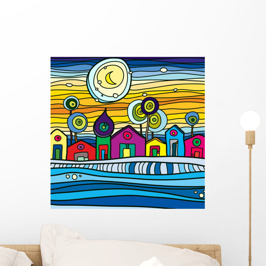 Vector Colored Abstract Night