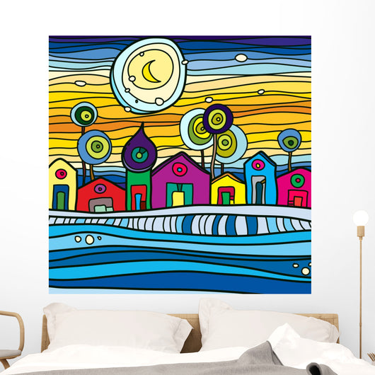 Vector Colored Abstract Night