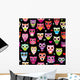 Seamless Retro Owl Colorful Wall Decal