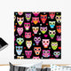 Seamless Retro Owl Colorful Wall Decal