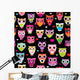 Seamless Retro Owl Colorful Wall Decal