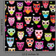 Seamless Retro Owl Colorful Wall Decal