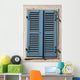 Blue Shutters Wall Mural