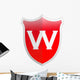 Secure Shield Letter W Wall Mural