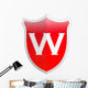 Secure Shield Letter W Wall Mural