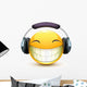 Musical emoticon Wall Decal