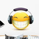 Musical emoticon Wall Decal