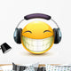 Musical emoticon Wall Decal