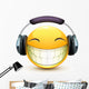 Musical emoticon Wall Decal