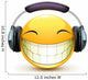 Musical emoticon Wall Decal