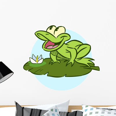 Frog shown on a wall