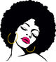 Afro Hair Hippie Woman