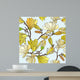 Seamless Yellow Floral Texture Wall Decal