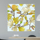 Seamless Yellow Floral Texture Wall Decal