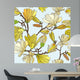 Seamless Yellow Floral Texture Wall Decal