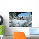 Winter Snow-Covered Cabin Wall Decal