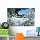 Winter Snow-Covered Cabin Wall Decal