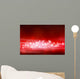 Glitter Background - White on Red Wall Mural
