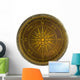 Round Antique Brass Nautical Wall Mural