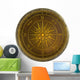Round Antique Brass Nautical Wall Mural