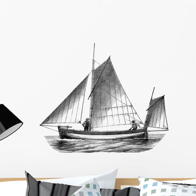 Sailing Boat 19th Century shown on a wall