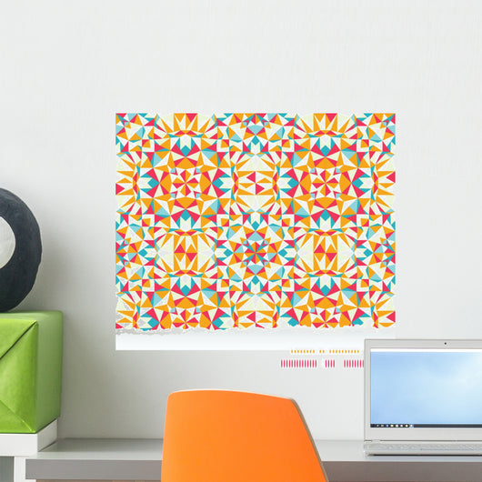 Vector Colorful Triangle Torn Wall Decal