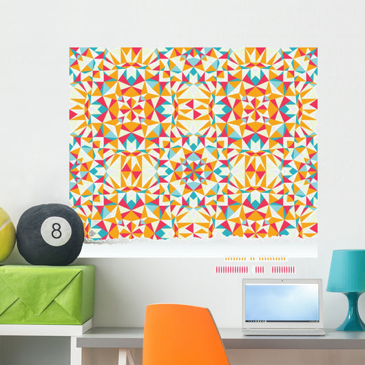 Vector Colorful Triangle Torn Wall Decal
