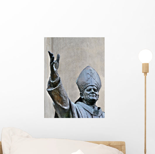 Pope John Paul II statue Wall Mural