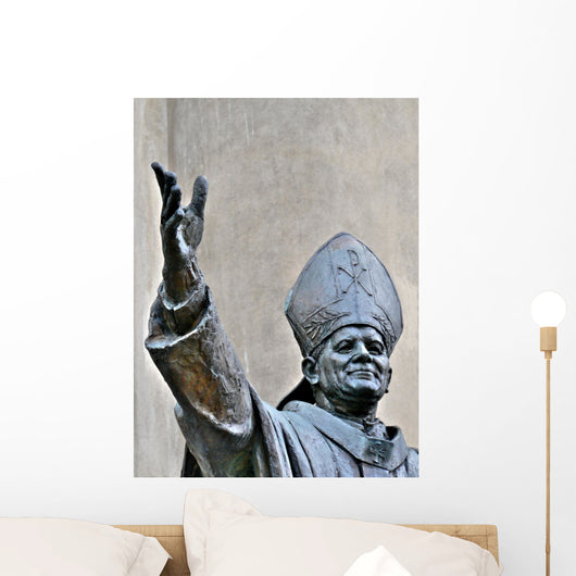 Pope John Paul II statue Wall Mural