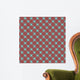 Seamless cross dark red-blue diagonal pattern, Wall Mural