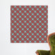 Seamless cross dark red-blue diagonal pattern, Wall Mural