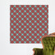 Seamless cross dark red-blue diagonal pattern, Wall Mural