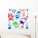 Funny Cartoon Monsters Seamless Wall Decal