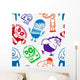 Funny Cartoon Monsters Seamless Wall Decal