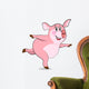 Pig  in yoga poses. Dancing pig Wall Decal