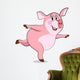 Pig  in yoga poses. Dancing pig Wall Decal