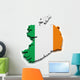 Ireland Flag Map Shape