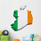 Ireland Flag Map Shape