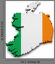 Ireland Flag Map Shape